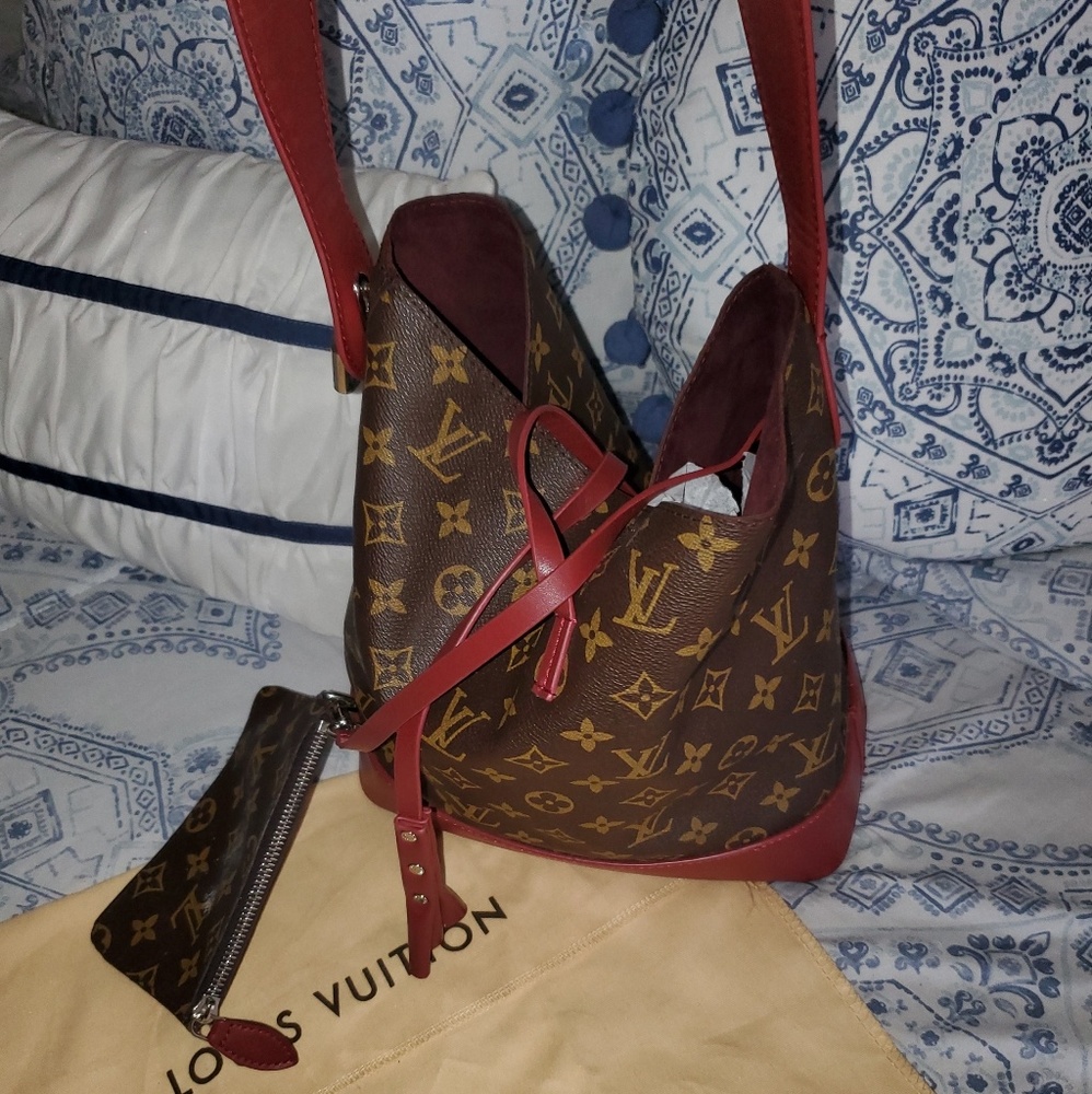 Monogram Bag with Red Leather Trim